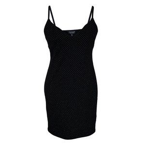 Topshop Black Polkadot Bodycon Cocktail Dress